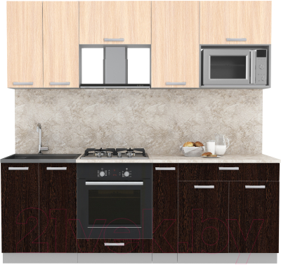 Готовая кухня Интерлиния Мила Лайт 2.2 ВТ - фото