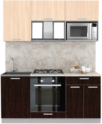 Готовая кухня Интерлиния Мила Лайт 1.7 ВТ - фото