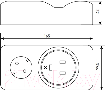 Розетка КС Дабрабыт РШ/евро 16А/32А / 74887