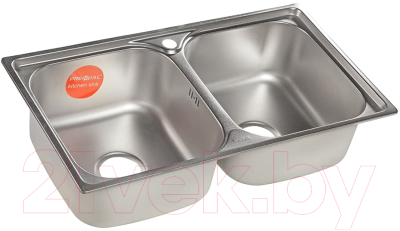 Мойка кухонная Premial 7542 0.8мм (матовый) - фото