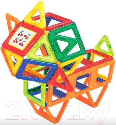 Конструктор магнитный Brauberg Kids Magnetic Big Blocks-64 / 663847 - фото