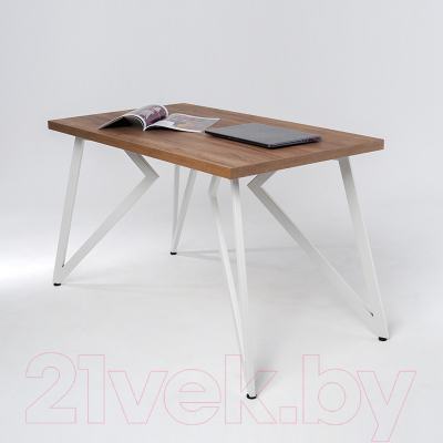 Обеденный стол Millwood Женева Л 120x70x75 (дуб табачный Craft/металл белый)