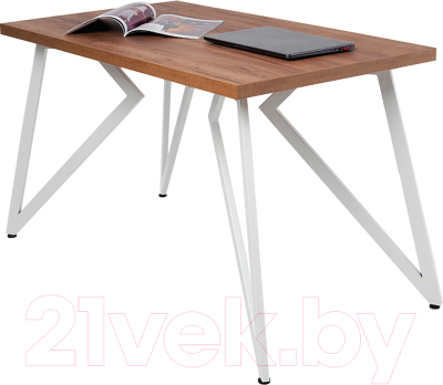 Обеденный стол Millwood Женева Л 120x70x75 (дуб табачный Craft/металл белый)