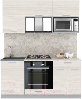 Готовая кухня Интерлиния Мила Лайт 1.7 ВТ - фото