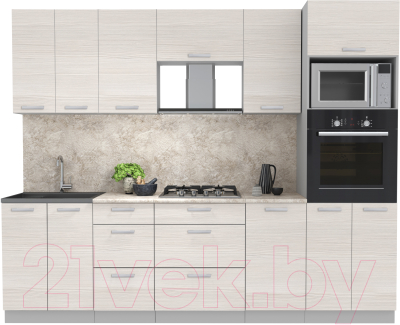 Кухонный гарнитур Интерлиния Мила Лайт 2.6 ВТ - фото