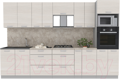 Готовая кухня Интерлиния Мила Лайт 3.2 ВТ - фото