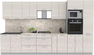 Готовая кухня Интерлиния Мила Лайт 3.6 ВТ - фото