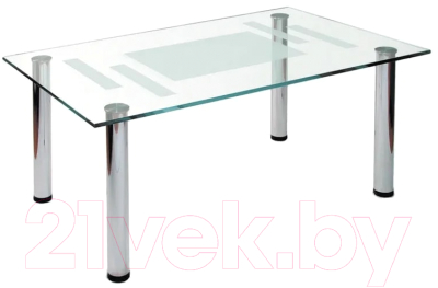 Журнальный столик Мебелик Робер 10М (хром) - фото