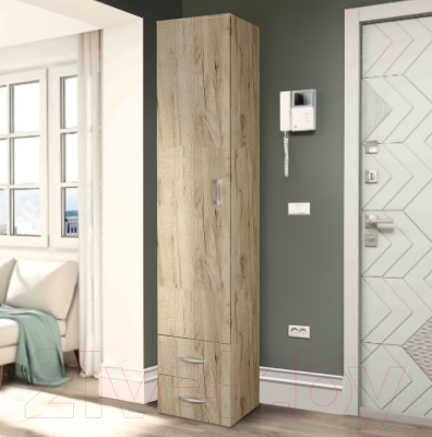 Шкаф-пенал Артём-Мебель ДСП СН-100.01 (дуб крафт белый/дуб крафт серый)