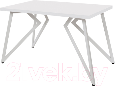 Обеденный стол Millwood Женева Л 160x80x75 (белый/металл белый) - фото