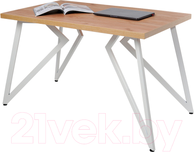 Обеденный стол Millwood Женева Л 160x80x75 (дуб золотой Craft/металл белый)