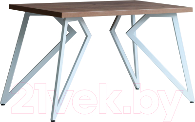 Обеденный стол Millwood Женева Л 160x80x75 (дуб табачный Craft/металл белый) - фото