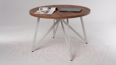 Обеденный стол Millwood Женева Л D100x75 (дуб табачный Craft/металл белый)