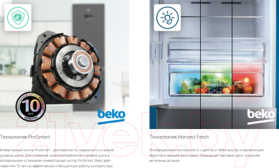 Холодильник с морозильником Beko B5RCNK363ZW