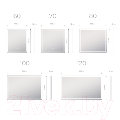 Зеркало Vigo Geometry Luxe 600