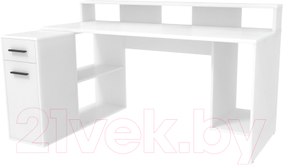 Компьютерный стол Интерлиния Skill-2 (белый/белый) - фото
