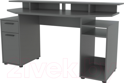 Компьютерный стол Интерлиния Skill-1 (антрацит/антрацит) - фото