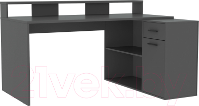 Письменный стол Интерлиния Skill-3 (антрацит/антрацит) - фото