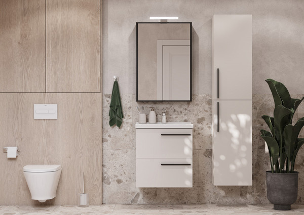 Шкаф с зеркалом для ванной Акватон Амели 60 - фото