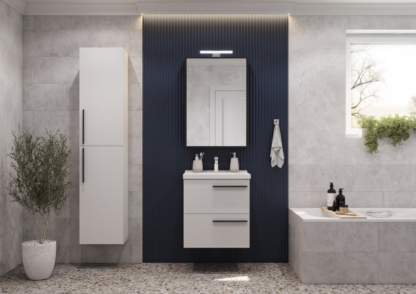 Шкаф с зеркалом для ванной Акватон Амели 60