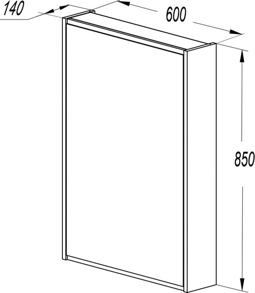 Шкаф с зеркалом для ванной Акватон Амели 60