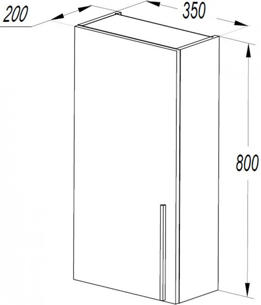 Шкаф-полупенал для ванной Акватон Амели