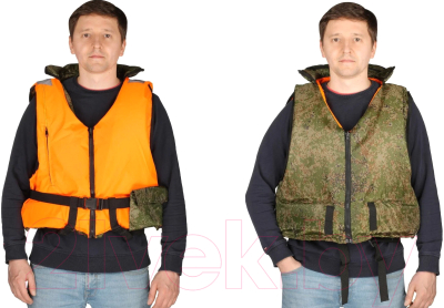 Страховочный жилет Спортивные мастерские Шкипер / SM-019 (XL-XXL, оранжевый/камуфляж)