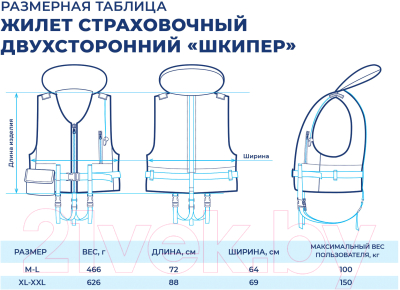 Страховочный жилет Спортивные мастерские Шкипер / SM-019 (XL-XXL, оранжевый/камуфляж)
