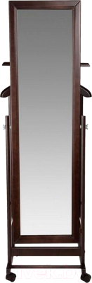 Стойка для одежды Мебелик Костюмная с зеркалом на колесах В 24Н - фото