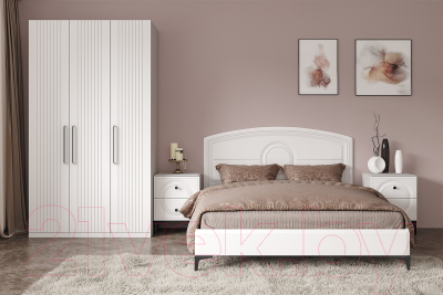 Шкаф Mobi Валенсия 13.12 (белый РЕ шагрень/белый шагрень ПВХ)