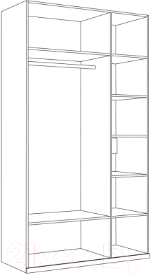 Шкаф Mobi Валенсия 13.12 (белый РЕ шагрень/белый шагрень ПВХ)