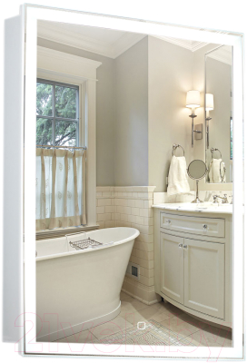 Шкаф с зеркалом для ванной Silver Mirrors Киото 50 / LED-00002357 - фото