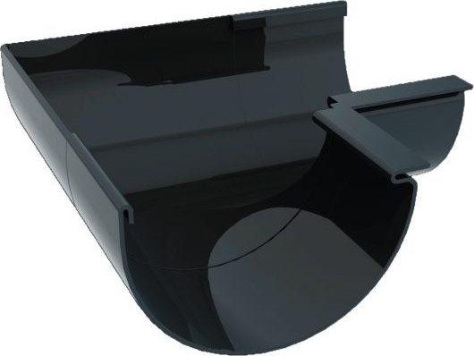 Угол желоба Ruplast Внутренний 90 градусов RAL 7024 - фото