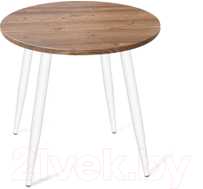 Обеденный стол Sheffilton SHT-TU14/70 МДФ (белый муар/орех светлый) - фото