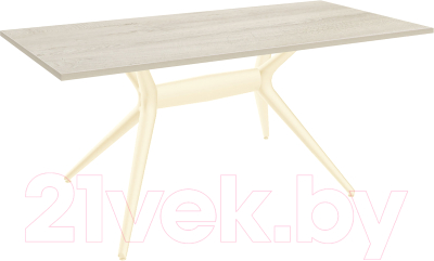 Обеденный стол Sheffilton SHT-TU30-2/120/80 ЛДСП (бежевый/дуб беленый) - фото
