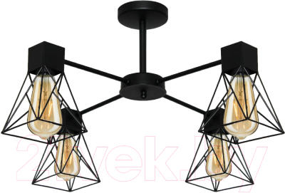 Люстра Элетех Дельта 141 НПБ 01-4х60-126 Е27 / 1005404784 (черный муар)