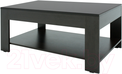 Журнальный столик Мебелик BeautyStyle 26 (венге/стекло черное) - фото