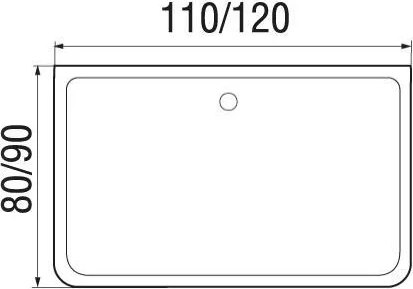 Душевой поддон Wemor 110/80/24 S
