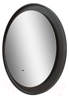 Зеркало Континент Planet Black Led D 80 (с бесконтактным сенсором, теплая подсветка)