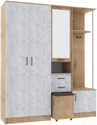 Секция в прихожую ДСВ Дуся 1.7 - фото