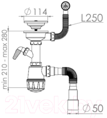 Сифон AV Engineering AVE129777