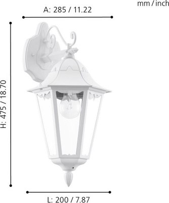 Бра уличное Eglo Navedo 93445