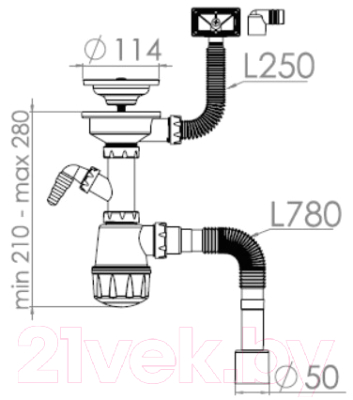 Сифон AV Engineering AVE129740