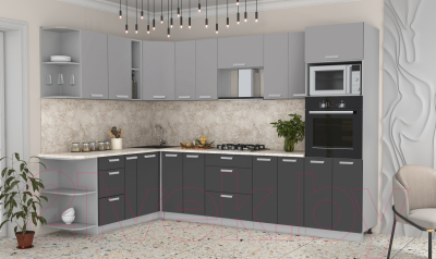 Готовая кухня Интерлиния Мила Лайт 1.88x3.0 левая