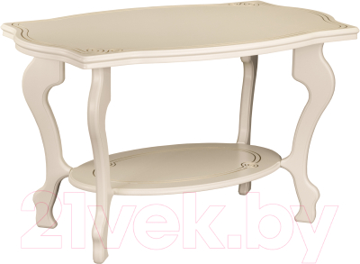 Журнальный столик Мебелик Берже 1 (слоновая кость) - фото