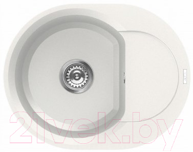 Мойка кухонная Elleci Easy Round 600 Bianco G52 - фото