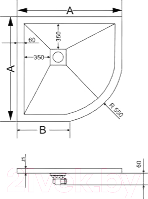 Душевой поддон RGW ST/R-0099G / 16153099-02