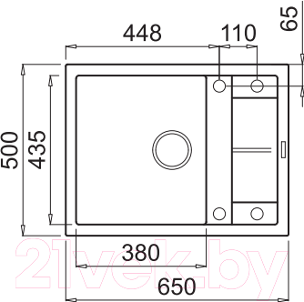 Мойка кухонная Elleci Unico 125 Tortora G43 / LGU12543