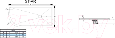 Душевой поддон RGW ST/AL-0129G / 16154129-02L