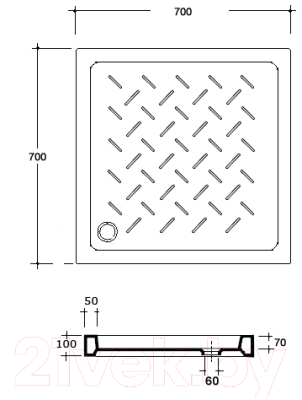 Душевой поддон RGW CR-077 / 19170177-01